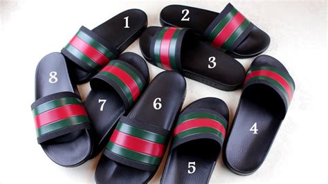 pursuit slide sandal gucci fake|how to identify Gucci slides.